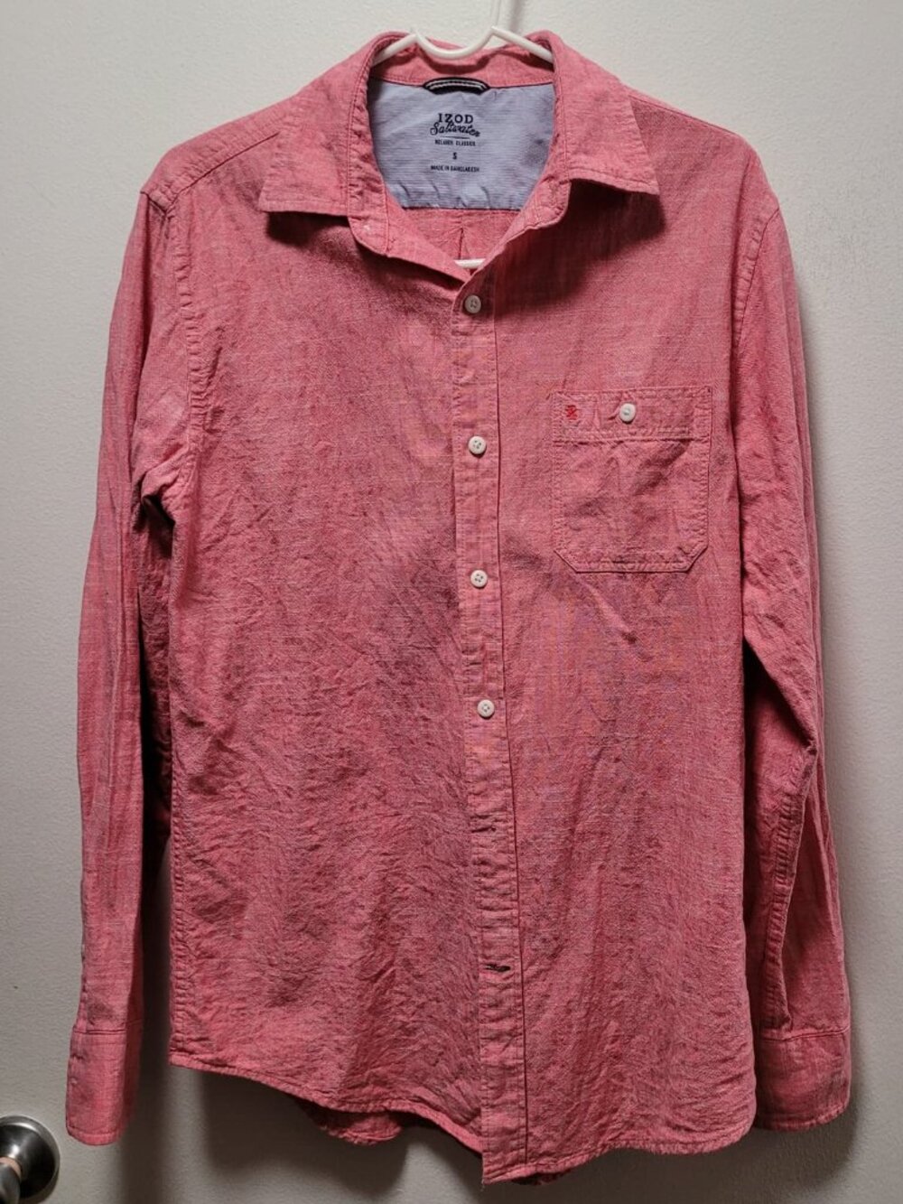 IZOD Saltwater Blouse Pink Women Size S